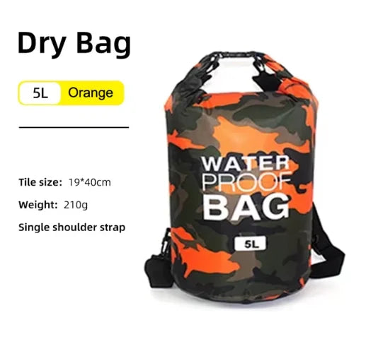 Waterproof Dry Bag - 10L/20L Storage Pack for Swimming, Trekking, Rafting, Kayaking & Boating