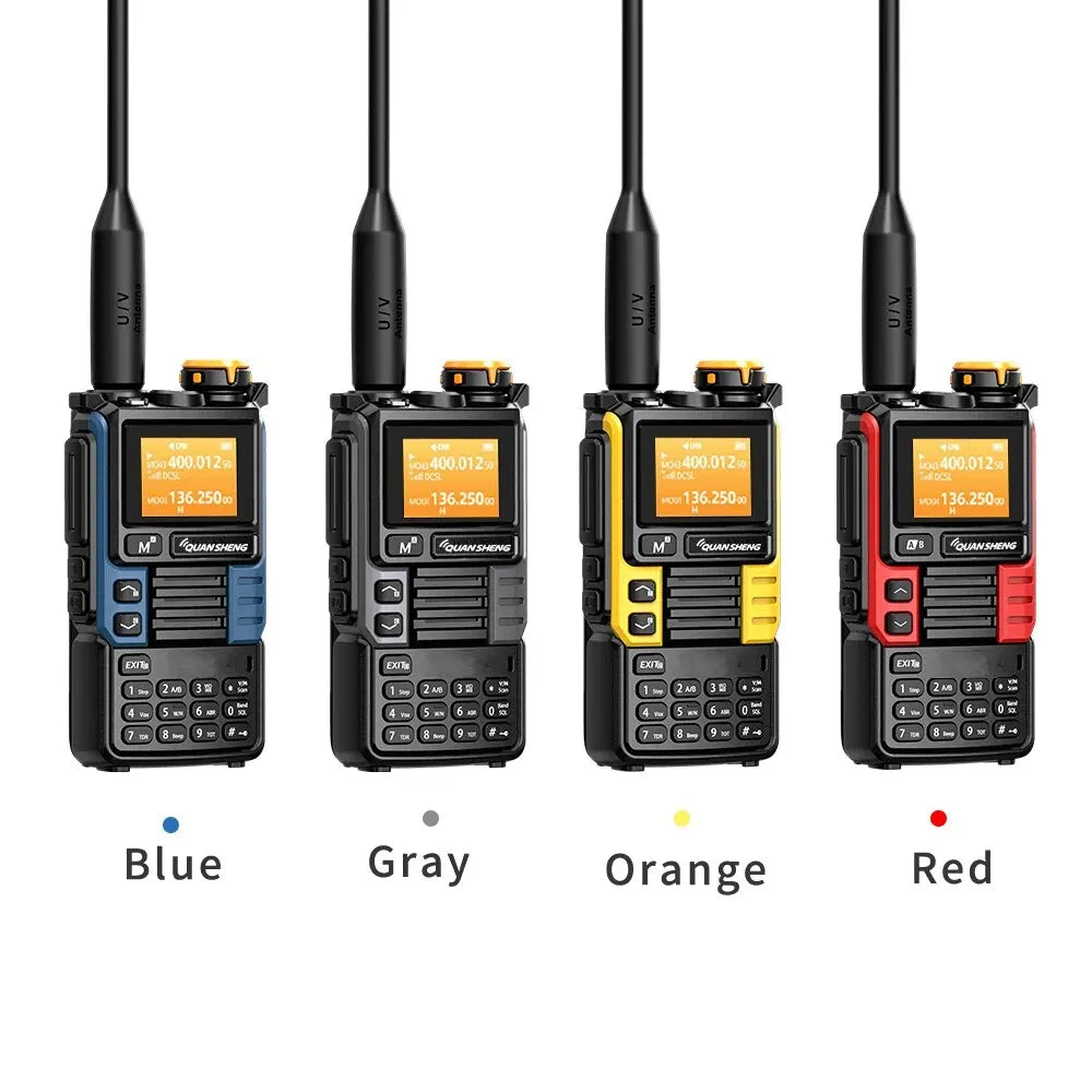 Quansheng UV-K6 Upgrade UV-K5 Interphone – 5W Air Band Radio, UHF/VHF, DTMF, FM Scrambler, NOAA Wireless Frequency with Type-C Charging