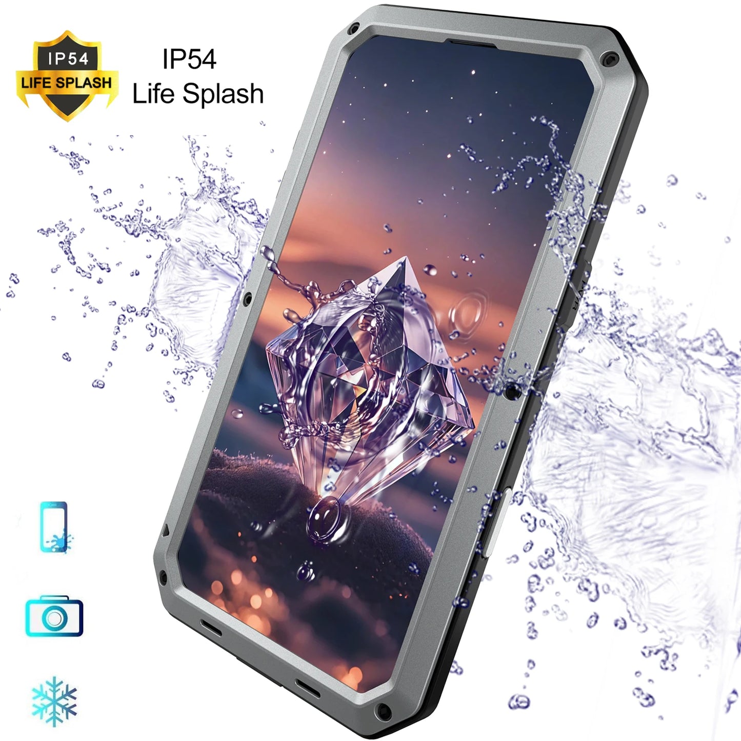Heavy Tank Doom Hard Metal Phone Case – Shockproof Armor Cover with Gorilla Glass for iPhone 16/15/14/13/12/11 Pro Max/XR/XS/8/7 Plus