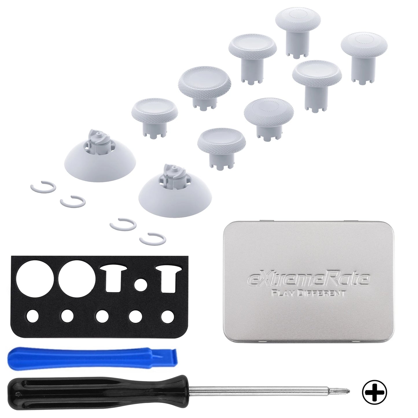 eXtremeRate ThumbsGear V3 — Interchangeable Ergonomic Replacement Thumbsticks for PS5 & PS4 Controllers