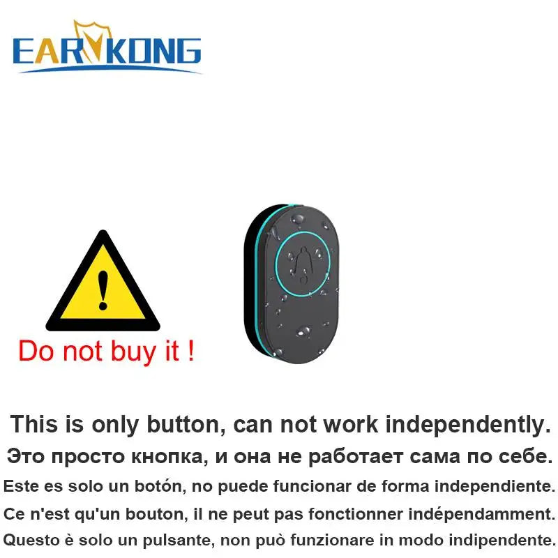 Intelligent Wireless Doorbell – Waterproof Smart Doorbell with 300m Remote Range, EU/UK/US Plug Options, Home Welcome Chime