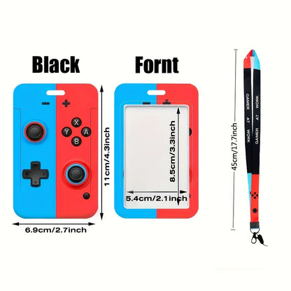 Game Controller Lanyard Badge Holder – ID Card Neck Strap Keychain for Work & Events