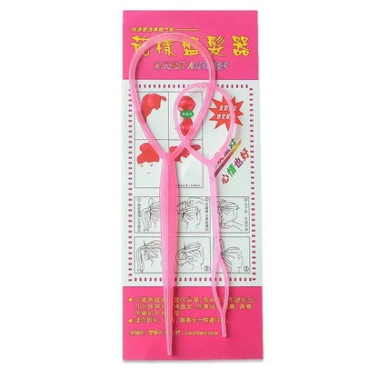 Ponytail Creator Styling Tool Set - Plastic Topsy Tail Loop Hair Braid Maker for Women & Girls