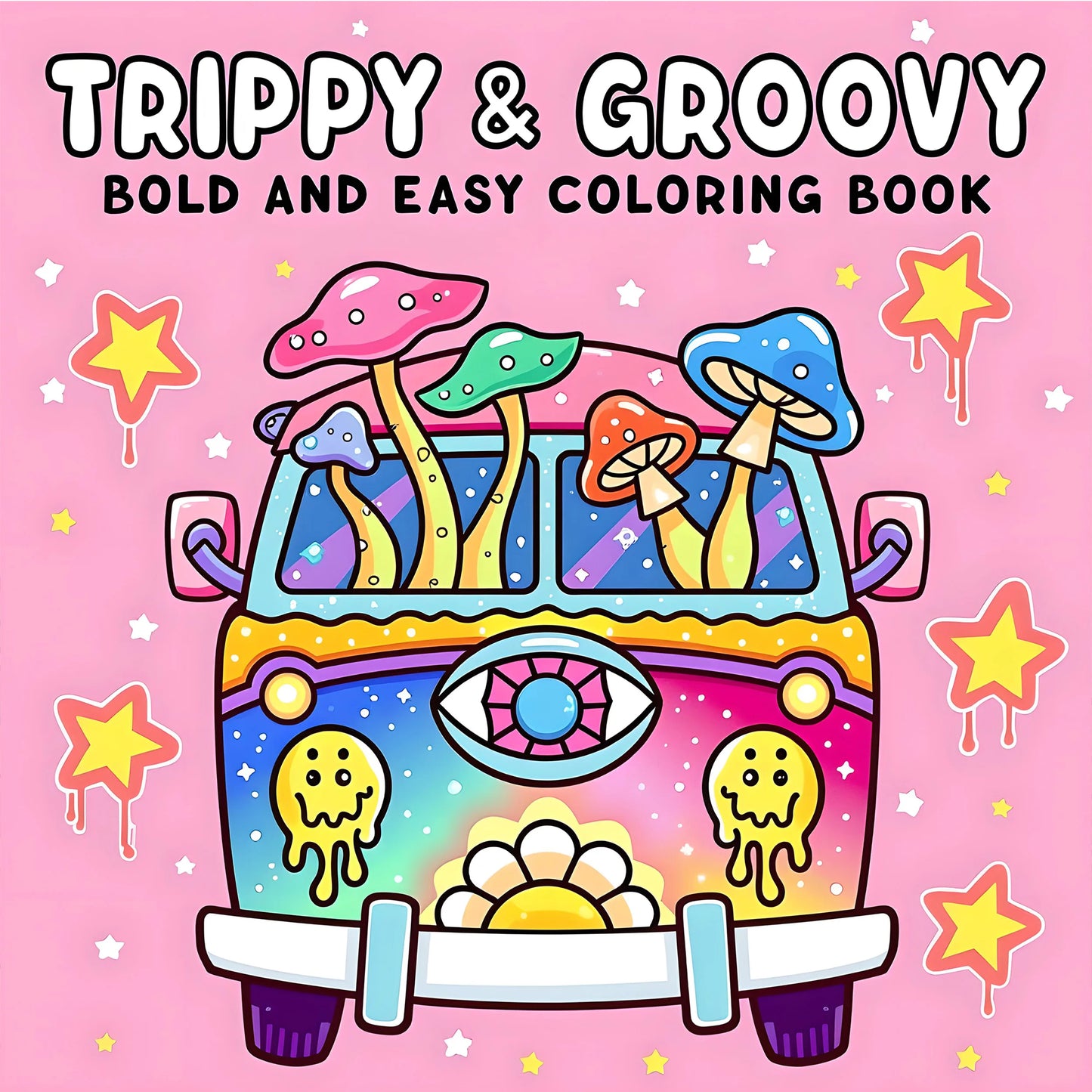 GROOVY Bold & Easy Patterns Coloring Book for Adults - Cute Drawing Book and Fun Birthday or Party Gift