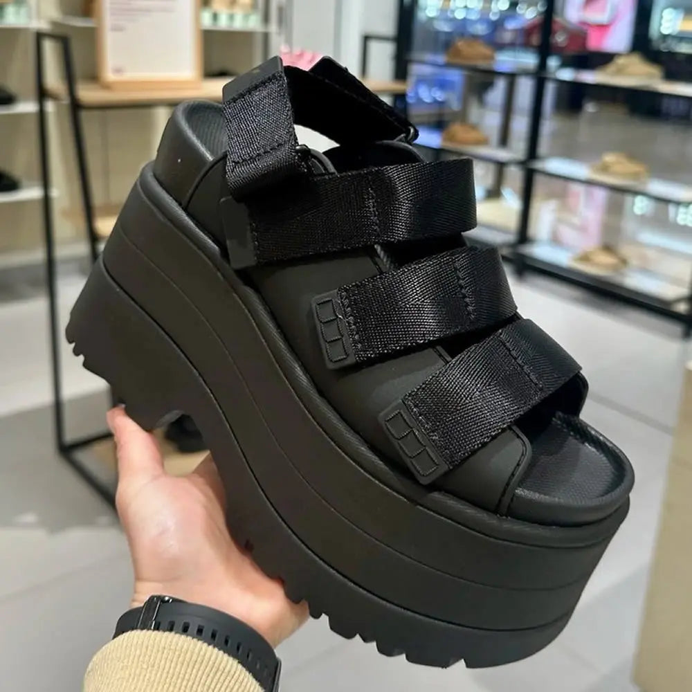 Women’s 11CM High Platform Sandals – Summer Hidden Heel Casual Mules & Beach Slippers