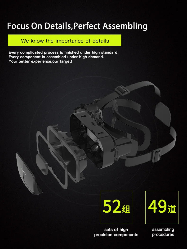 Shinecon 3D VR Glasses – Virtual Reality Headset with Controller for Smartphone Gaming