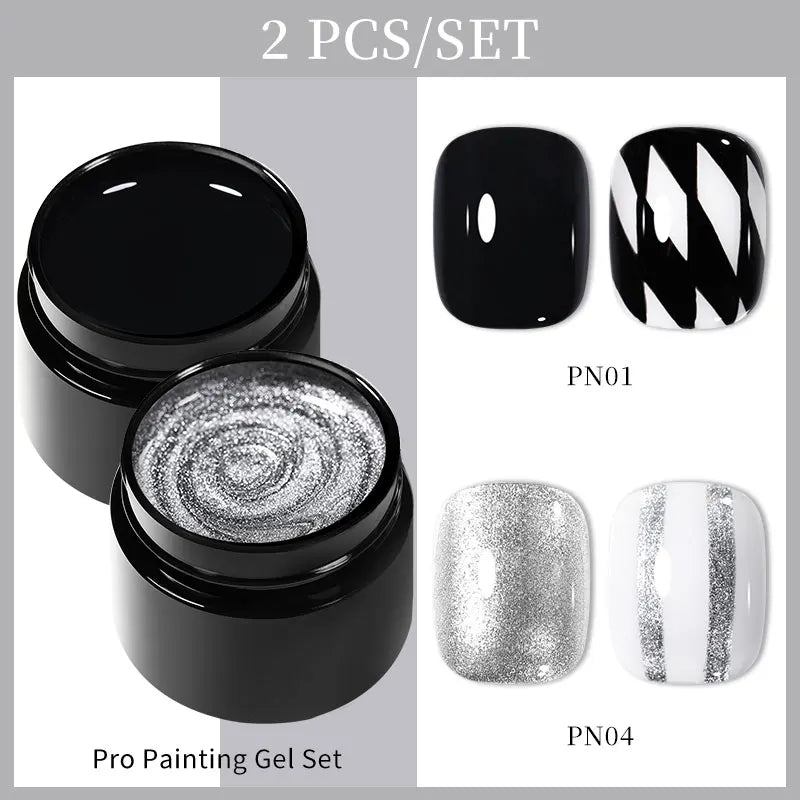 BORN PRETTY Spider Wire Gel Nail Polish 5ml - Flower Drawing & Creative Point-to-Line Nail Art Gel Varnish