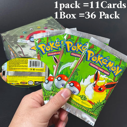 Pokémon Booster Packs Base Fossil Jungle - 11 Cards Per Pack & 36 Pack Booster Box Proxy Game Cards Collection