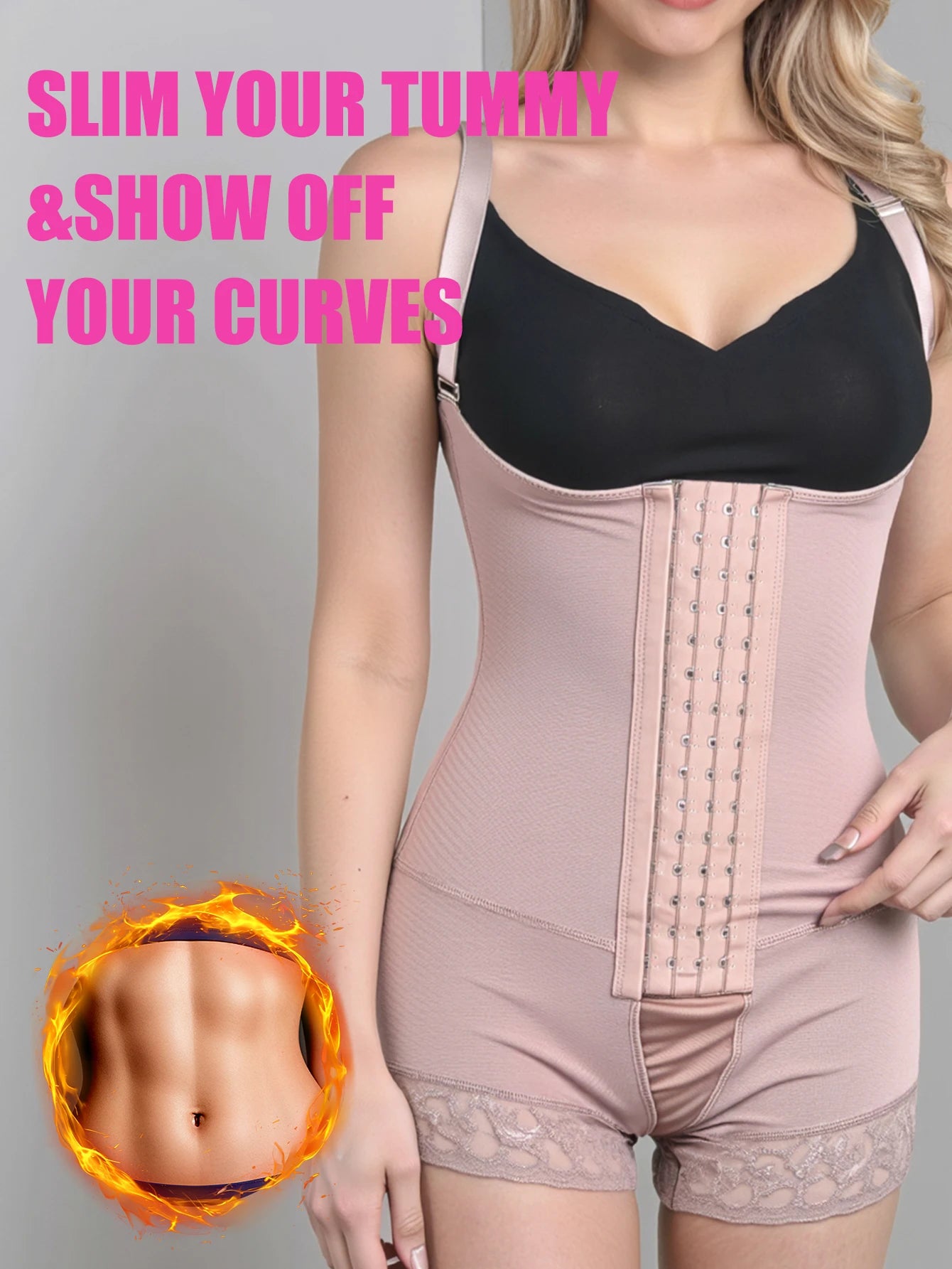 Women’s Compression Body Shaper – Colombian Fajas Butt Lifter Slimming Corset for Post-Surgery Support