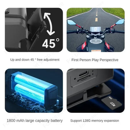 1080P HD Mini Action Camera - First-Person Headlight Sports Camcorder with Wave Hand Induction & Built-In Battery