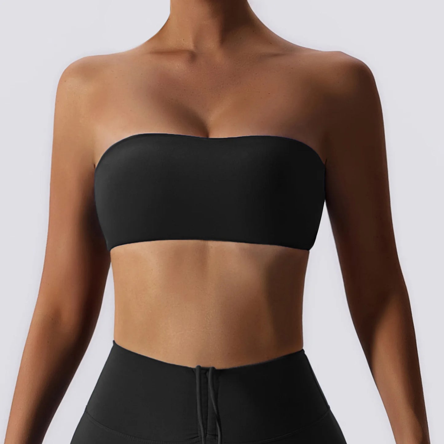 Women’s Strapless Sports Bra — Quick-Dry Yoga & Gym Tube Top | Fitness Chest Wrap Workout Bra