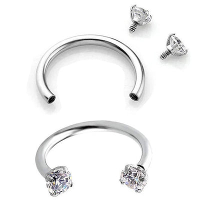 Stainless Steel Crystal Hoop Piercing – Nose, Ear, Belly Ring for Women & Men, Cartilage Helix Daith Jewelry