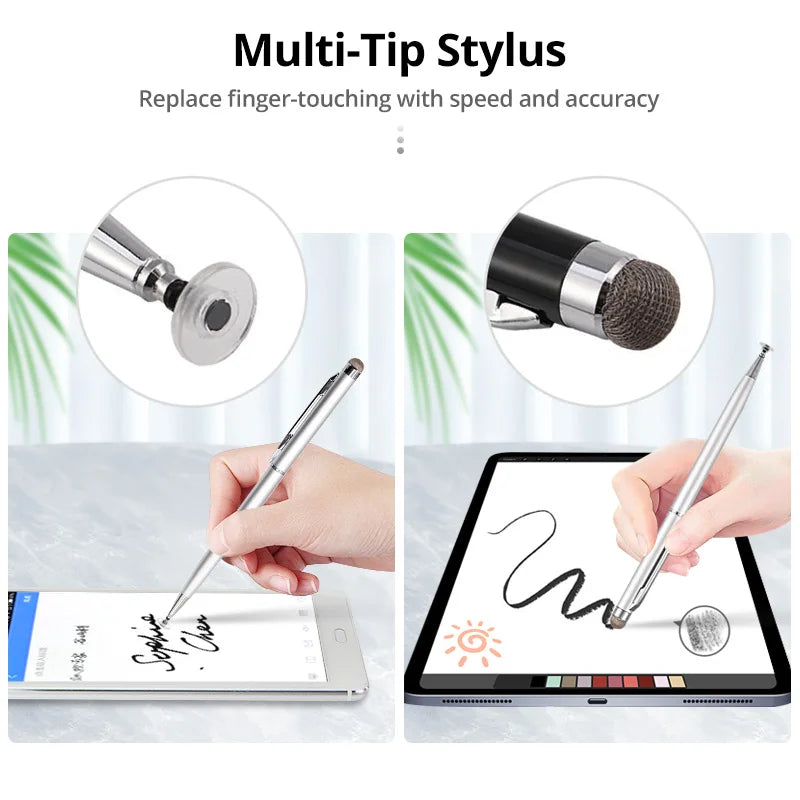 GUUGEI Universal 2-in-1 Stylus Pen - Thick and Thin Drawing Capacitive Pencil for Smartphones and Tablets, Android Mobile Screen Touch Pen