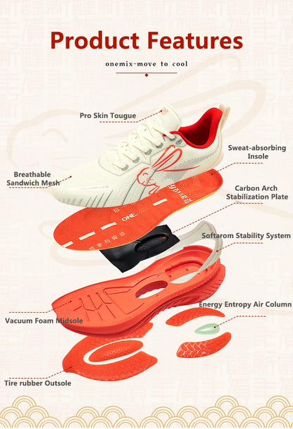 ONEMIX 2024 New Sneakers – Heavyweight Buffer Running Shoes for Men, Non-Slip, Breathable, Lightweight Outdoor Sport Shoes