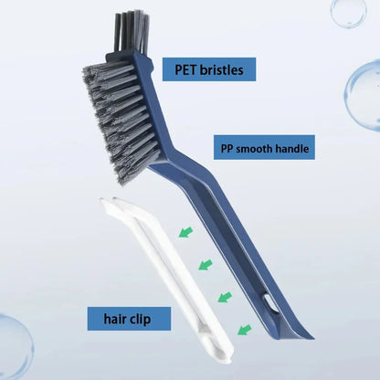 2-in-1 Corner and Gap Cleaning Brush - Multipurpose Bathroom, Floor Tile, and Grout Scrubbing Tool