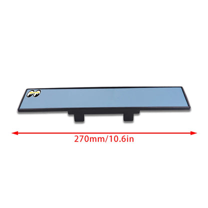 JDM Panoramic 300mm Rearview Mirror - Broadway Style Wide Angle Mooneyes Yellow Car Interior Mirror
