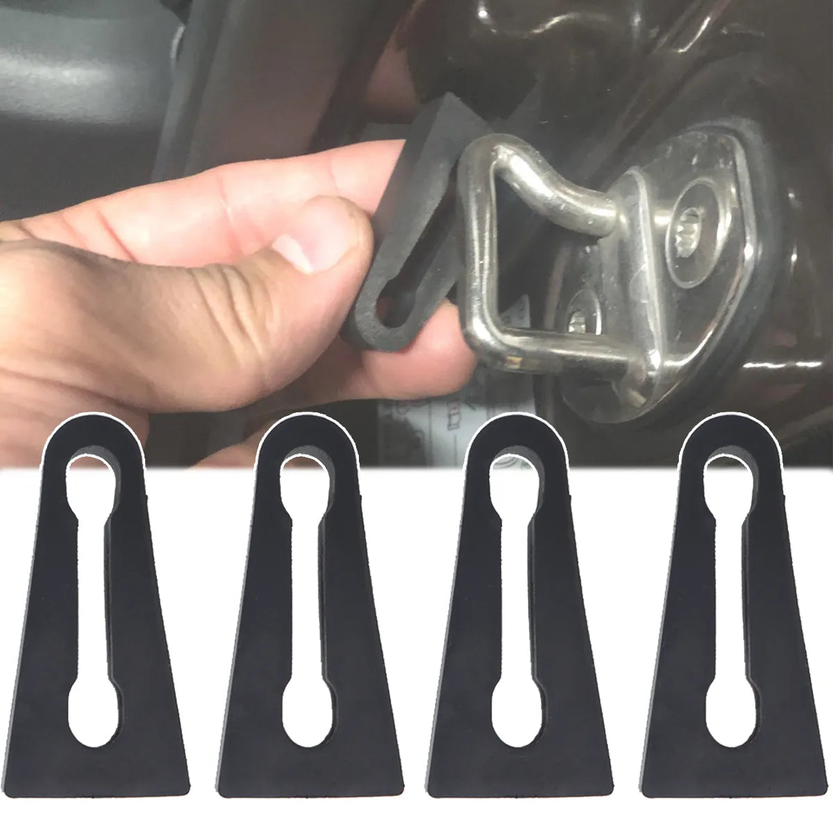 4PCS Shock Absorber Rubber Door Lock Buffer - Damping Seal Pad Deadener for VW, Audi, Skoda, Seat - Quiet Replacement Accessories for Enhanced Car Door Performance
