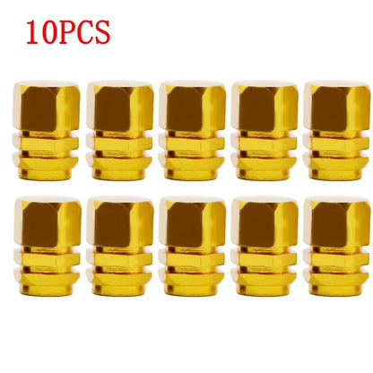 4/10PCS Aluminum Car Tire Valve Stem Caps – Waterproof Airdust-Proof Rim Covers