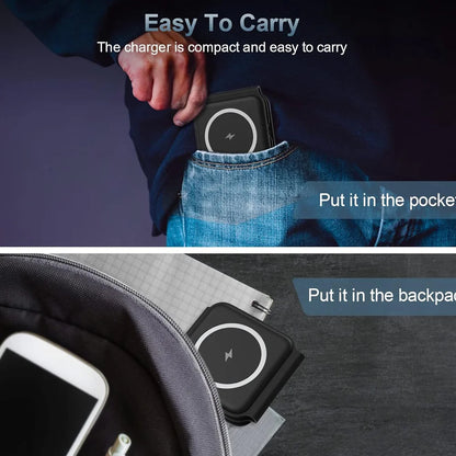 3-in-1 Magnetic Wireless Charging Pad for iPhone 13–16 Series, Apple Watch 8/9 and AirPods - Fast Charging Dock Station
