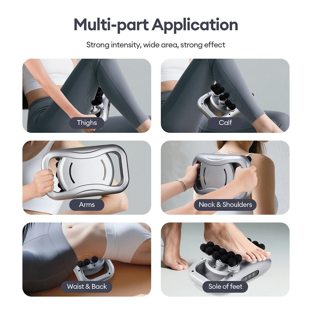 48-Head Body Massage Gun — High-Frequency Vibration Fascia Massager for Neck, Back, Waist, Thigh & Shoulder Muscle Relief