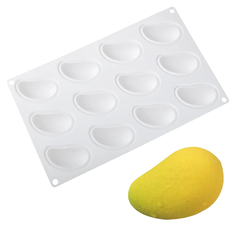 3D Mango Design Silicone Mousse & Cake Mold – French Fruit Dessert Bakeware, Chocolate Baking Tool