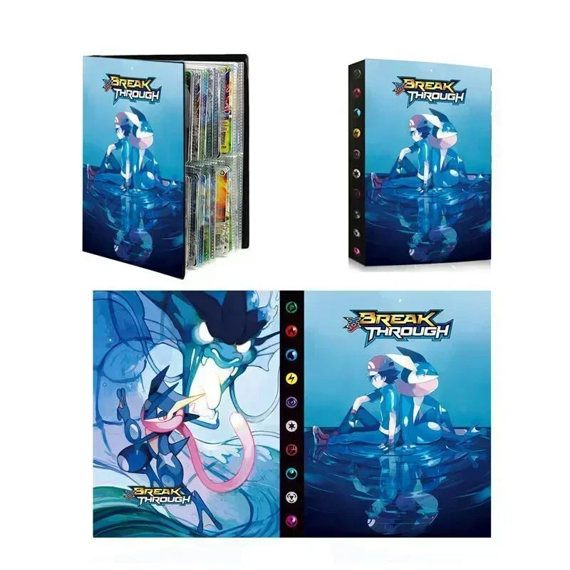 Pokémon Trading Card Binder - 4-Grid Collectible Card Album Holder for Kids and Trading Card Collections