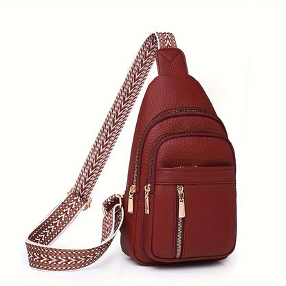 Multifunctional Retro PU Leather Crossbody Bag – Soft, Versatile with Multiple Zippered Pockets for Leisure & Sports