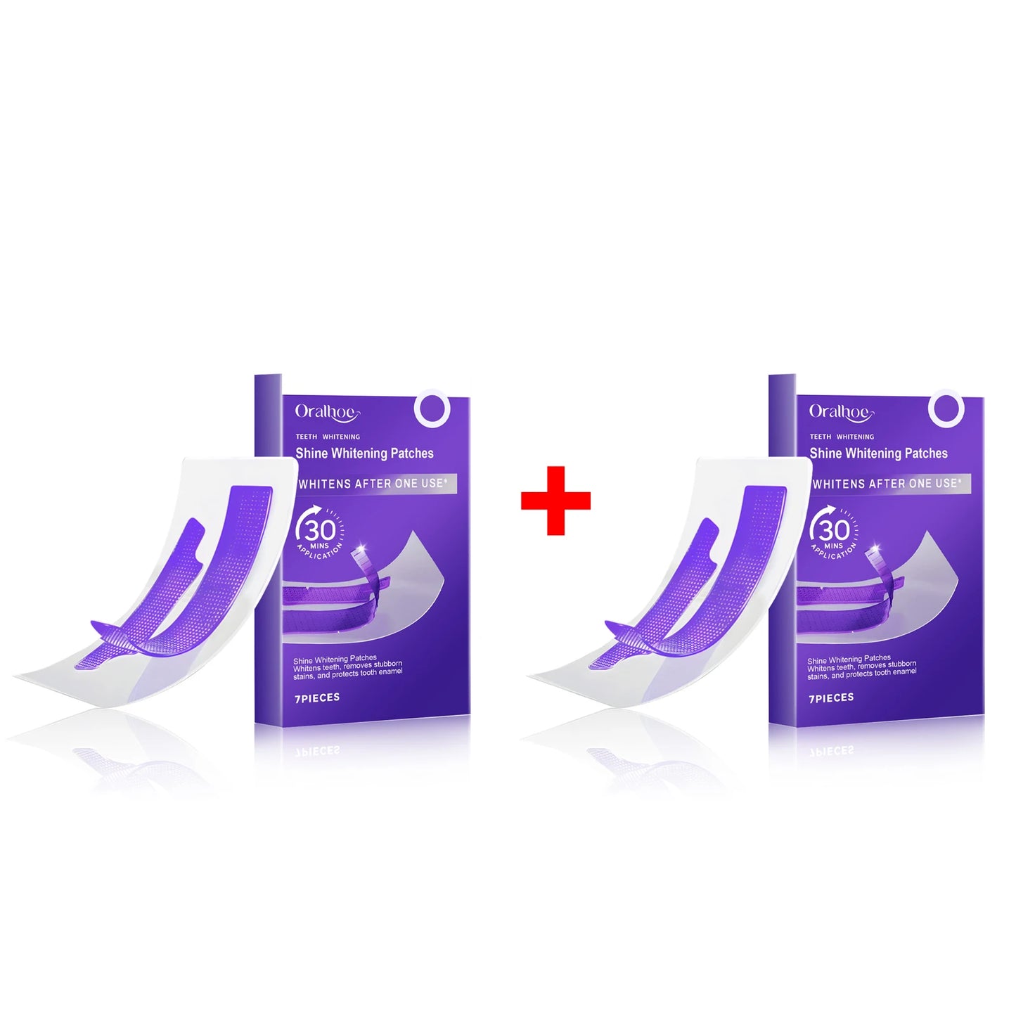 Purple Teeth Whitening Strips - Stain Removal, Plaque Cleaning & Brightening Dental Care Kit