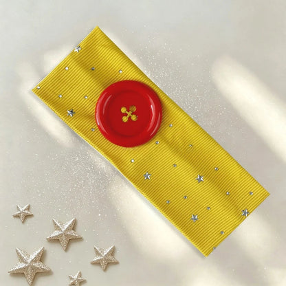 Retro Polka Dot Button Headband - Y2K French Style Cute Sweet Hair Accessory