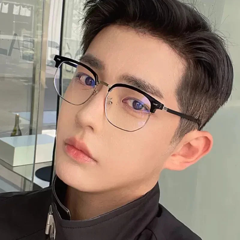 Vintage Photochromic Anti-Radiation Eyeglasses for Men & Women – Fashion Eyebrow Frame Glasses
