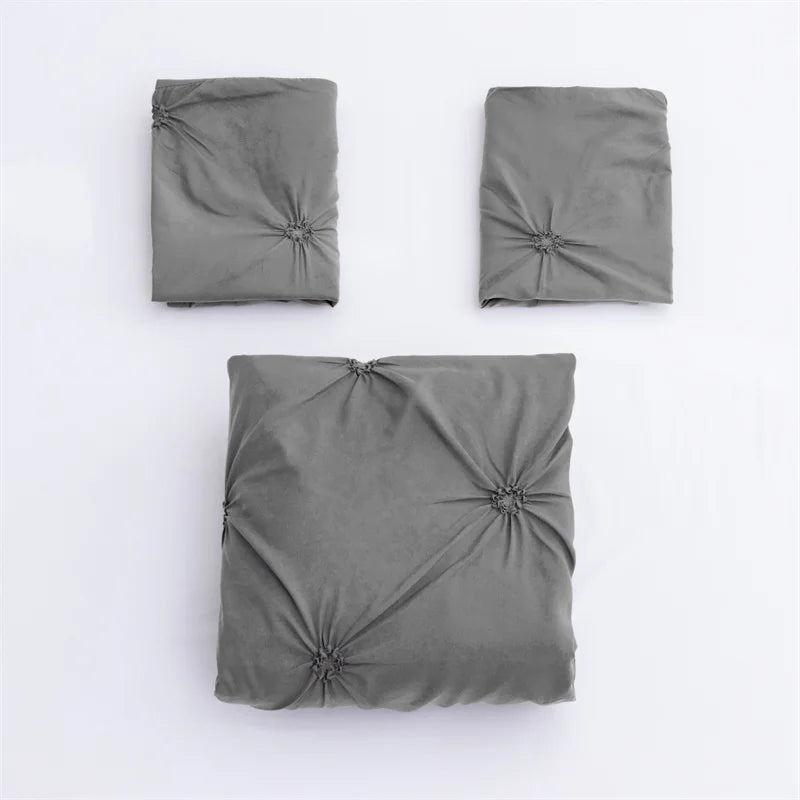 Queen 3-Piece Comfort Set – Gray Bed in a Bag Bedding Set with Duvet Cover & Pillowcases (No Comforter)