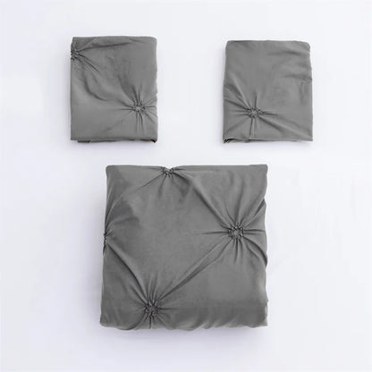 Queen 3-Piece Comfort Set – Gray Bed in a Bag Bedding Set with Duvet Cover & Pillowcases (No Comforter)