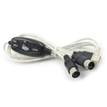 USB MIDI Cable Interface - USB to MIDI IN/OUT Converter Adapter for Keyboard, PC Audio & Music Recording