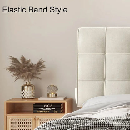 Soft Velvet Bed Head Cushion - Comfortable Backrest with Storage Pocket for Bedroom & Home Relaxation