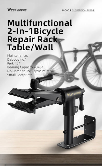 WEST BIKING Foldable Bike Repair & Display Stand – Multipurpose Wall/Floor Rack for Bicycle Storage & Maintenance