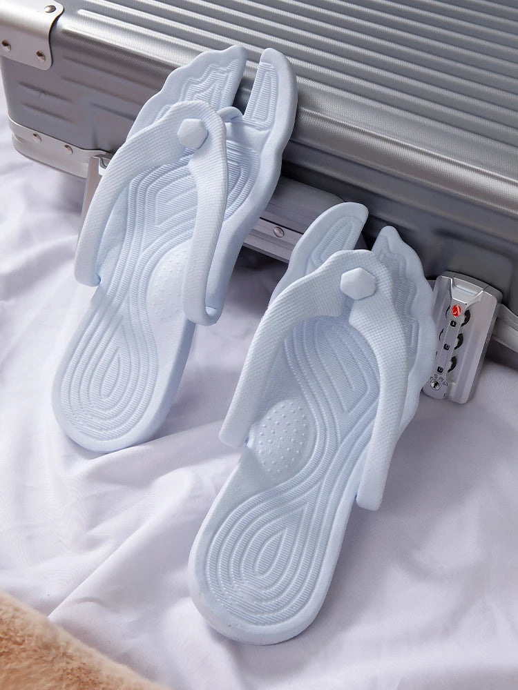 Portable Folding Travel Slippers – Non-Slip Beach & Hotel Flip-Flops for Couples