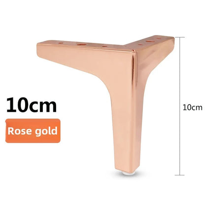 4Pcs Modern Metal Furniture Legs – Gold & Black Iron Sofa Feet for Table, Bed, Chair, Desk & Cabinet