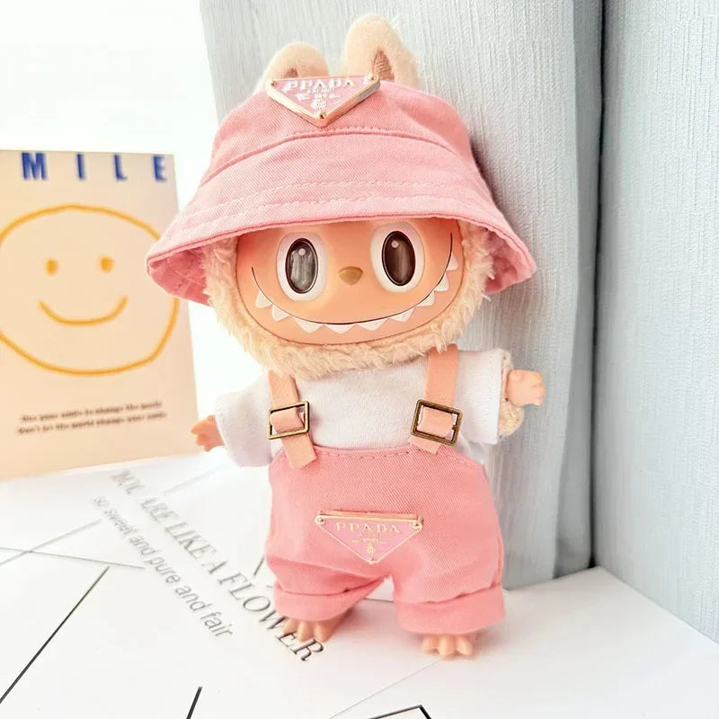 Anime Labubu Doll Clothes — Fashion Overalls for Labubu Idol V1/V2, 15/17cm Plush Doll Clothing Accessories, In Stock