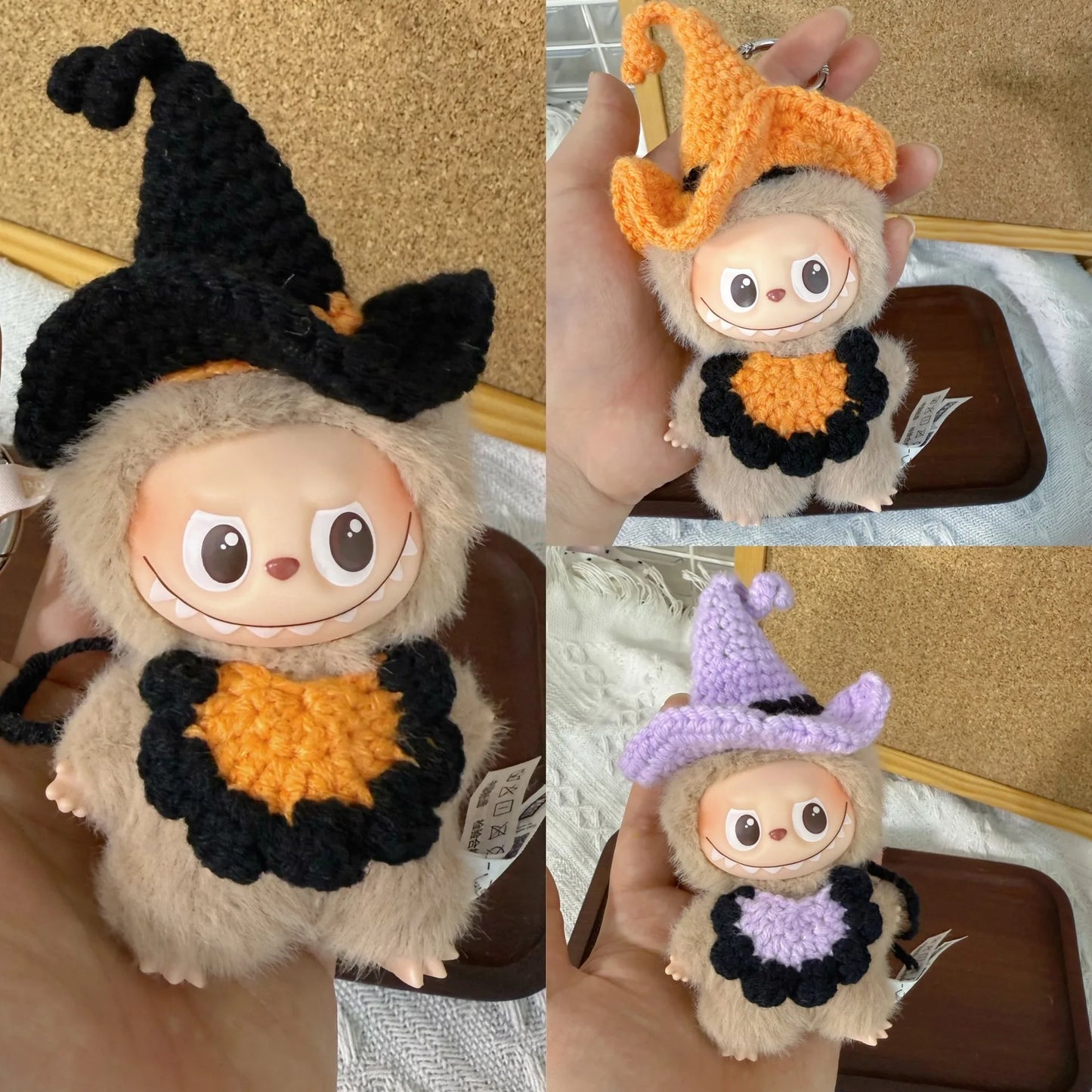 Labubu Halloween Cloak Dress with Hat — 10.5cm V4 The Monsters Pin for Love Series Doll Clothes & Accessories