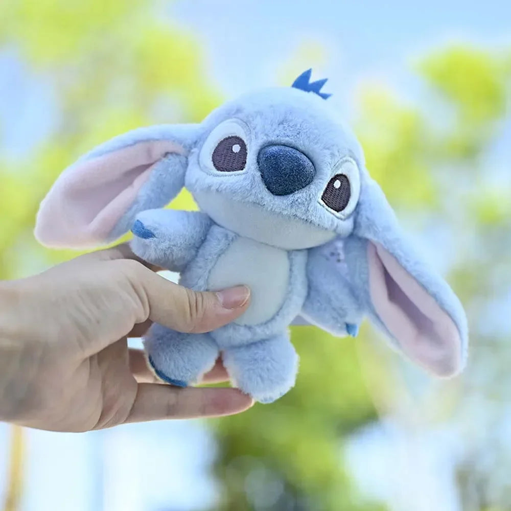 Disney Kawaii Stitch Plush Keychain – Cute Lilo & Stitch Angel Stuffed Bag Pendant for Girls' Birthday Gifts
