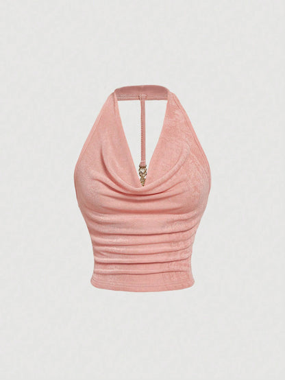 Elegant Women’s Halterneck Vest – Comfortable, Stylish Summer Top for Casual & Dressy Wear