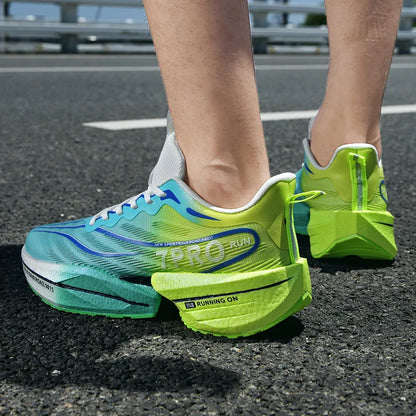 New Men's Carbon Plate Sneakers – Outdoor Soft Sole Mesh Sports Shoes, Lightweight Anti-Slip Running Shoes, Casual Couple Tennis Shoes