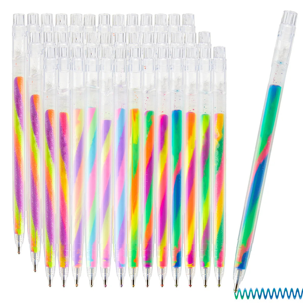 6/12/18-Piece Glitter Gel Highlighter Pen Set - 1.2mm Vibrant Color Pens for Journals, DIY Crafts and Greeting Cards
