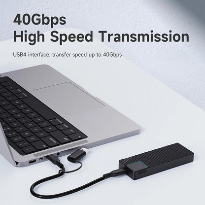 Hagibis USB 4.0 40Gbps M.2 NVMe SSD Enclosure – Compatible with Thunderbolt 4/3 & USB 3.2/3.1/3.0 External Hard Drive Case