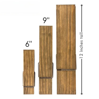 Wooden Clothespin Bathroom Towel Holder, Wall-Mounted Giant Towel Clip, Rural Style Large Clothespin Hook
