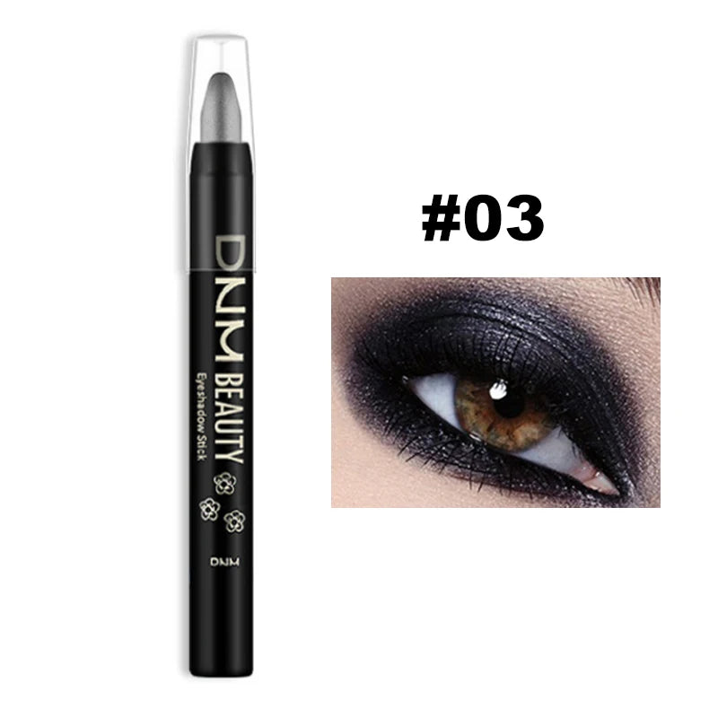 16-Color Pearlescent Eyeshadow Sticks – High Pigment Waterproof Glitter Eye Makeup Pencil, Long-Lasting & Smudge-Proof