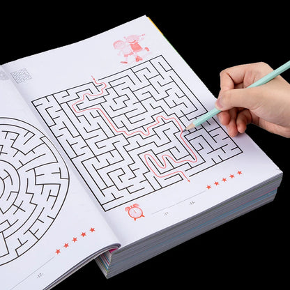 Maze Training Book – Puzzle Game to Improve Concentration, Thinking & Attention, Fun Educational Gift