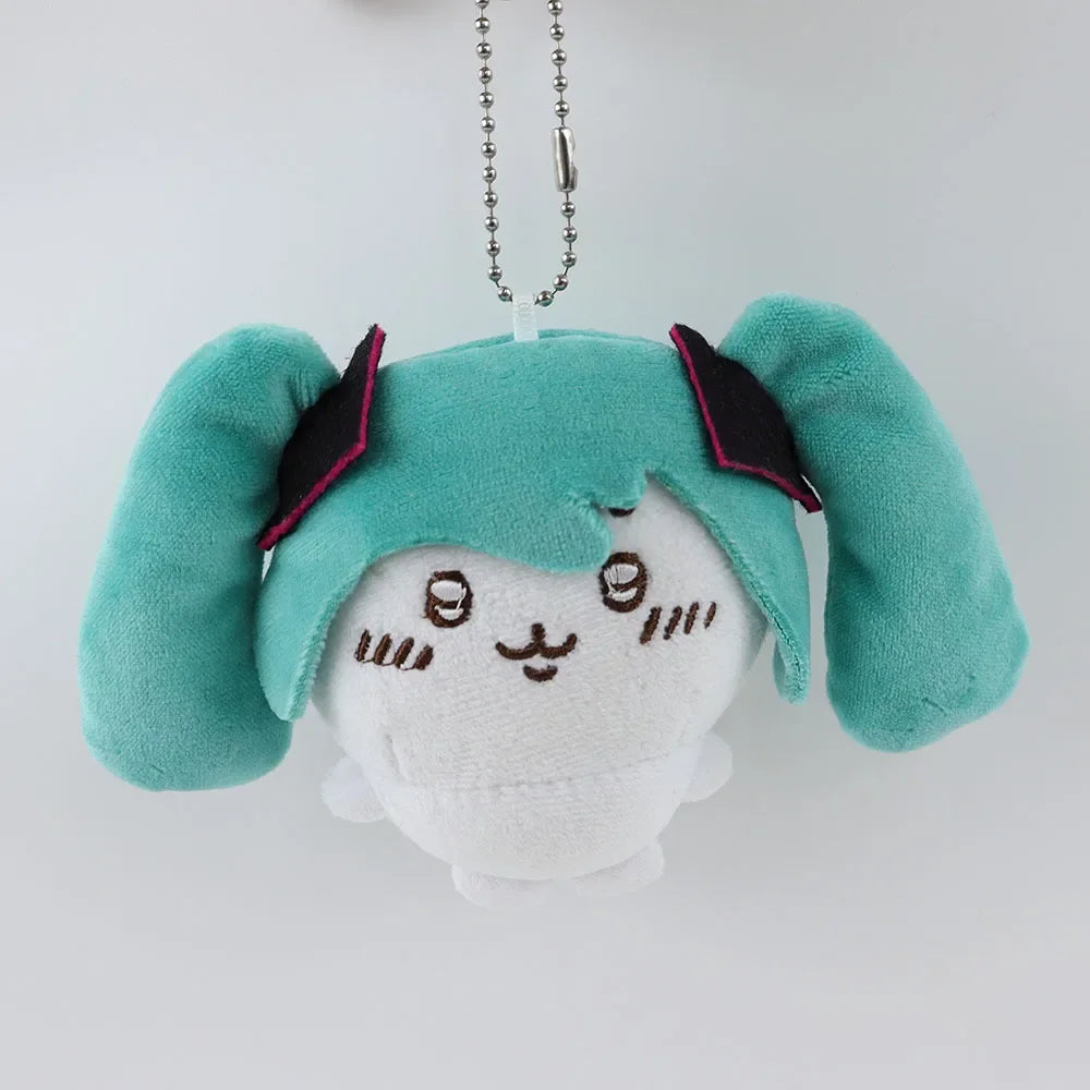 Cartoon Fit Hatsune & Chiikawa USAGI Plush Doll – Kawaii Bag Pendant Toy for Girls’ Holiday Gift