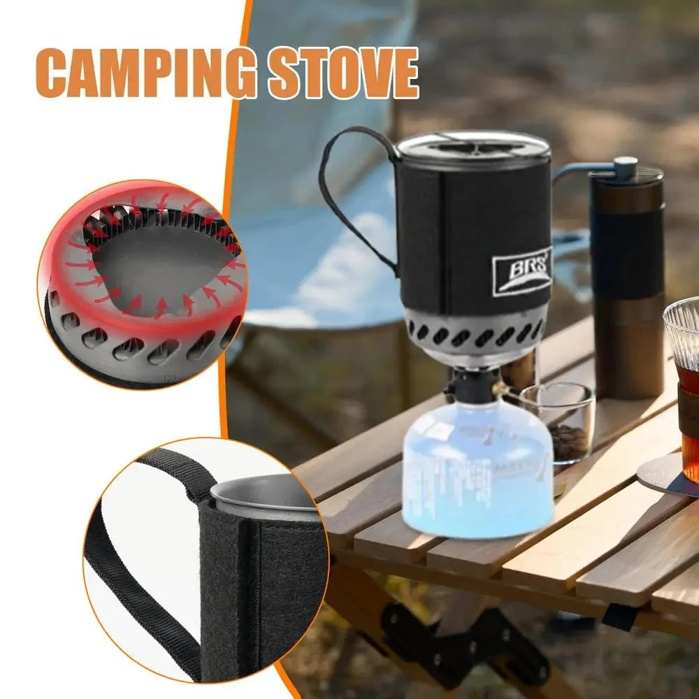 1500W BRS-61 Outdoor Heat Collecting Pot Burner — Ultralight Portable Hiking & Backpacking Stove System