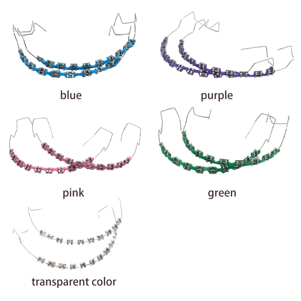 Fashion Temporary Tooth Braces – High-Quality Dental Fake Braces with Metal Wires and Brackets